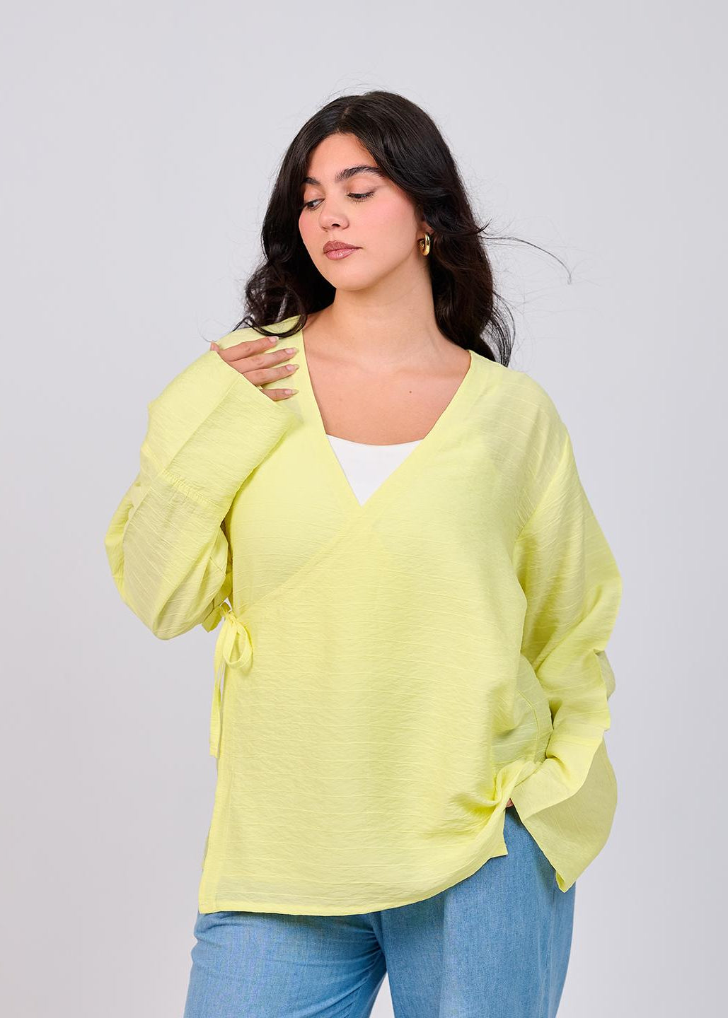 Soft Linen Wrap Shirt