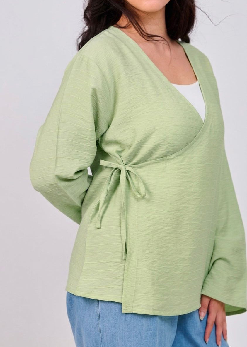 Soft Linen Wrap Shirt