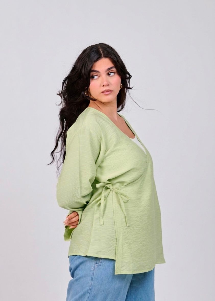 Soft Linen Wrap Shirt