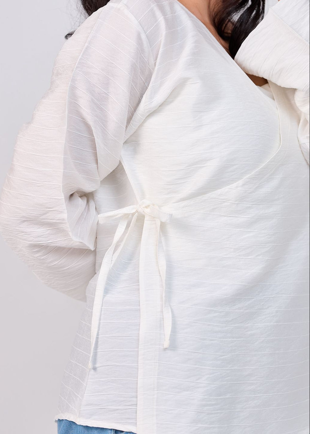 Soft Linen Wrap Shirt