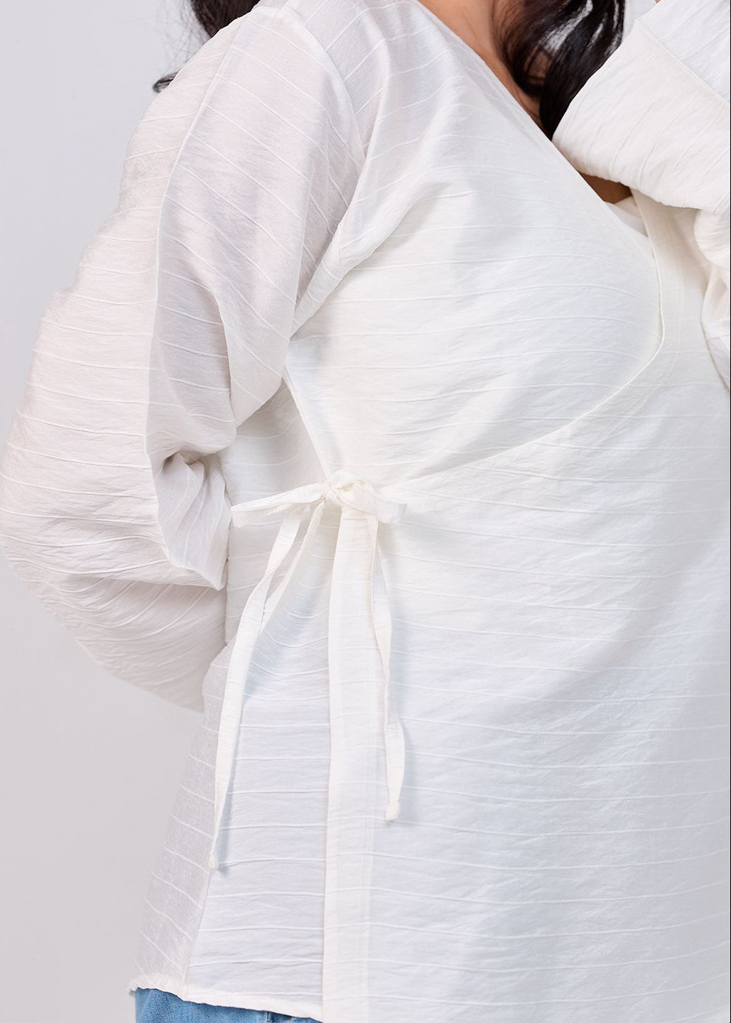Soft Linen Wrap Shirt