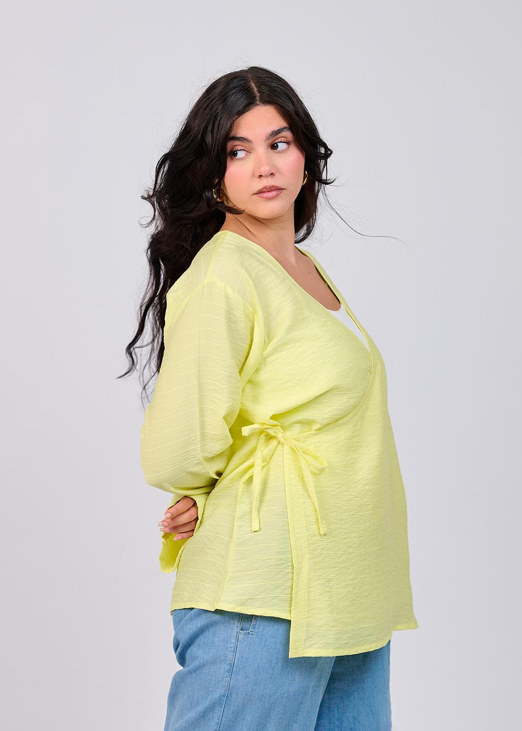 Soft Linen Wrap Shirt
