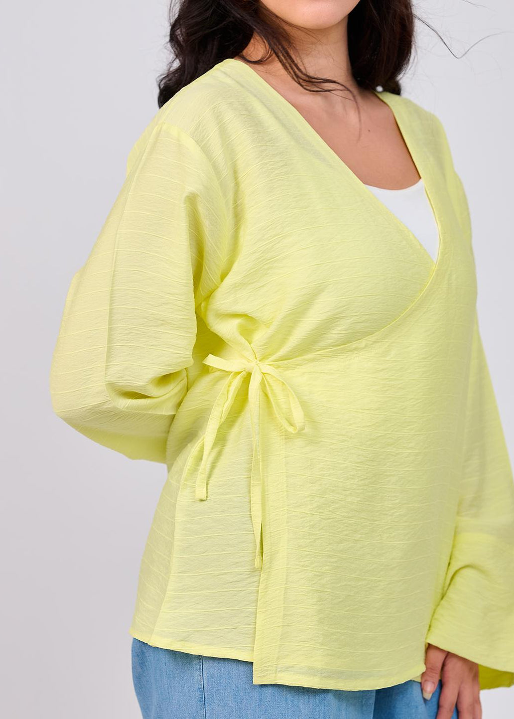 Soft Linen Wrap Shirt